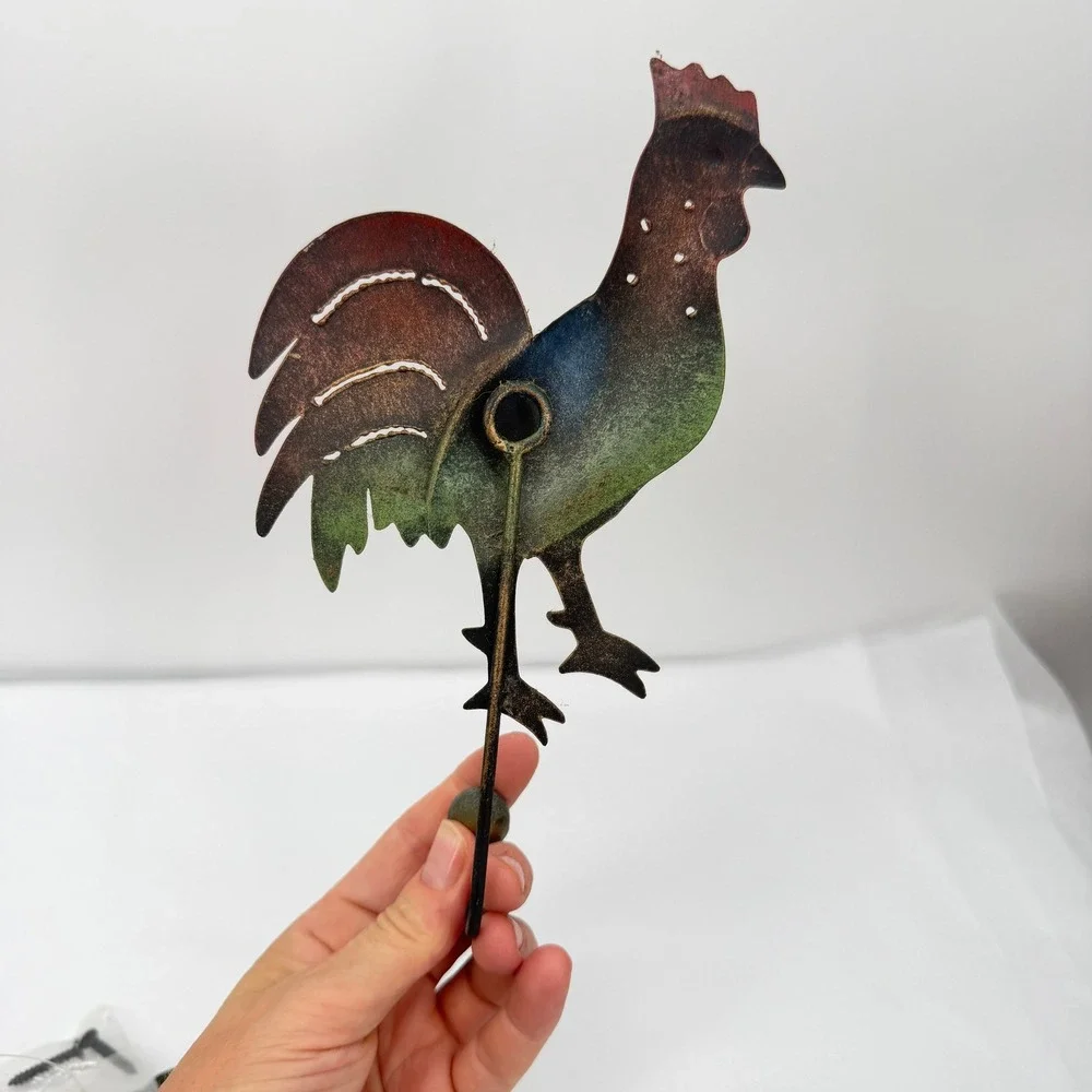 Cast Rooster Door Bell Plate & Hook SET Farmhouse Decor Kitchen Chicken Fowl